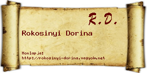 Rokosinyi Dorina névjegykártya