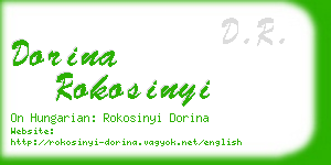 dorina rokosinyi business card